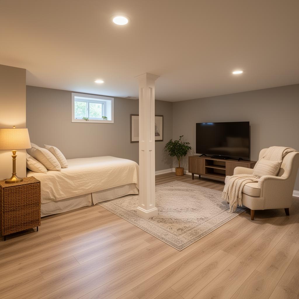 Unfinished Basement after AI redesign